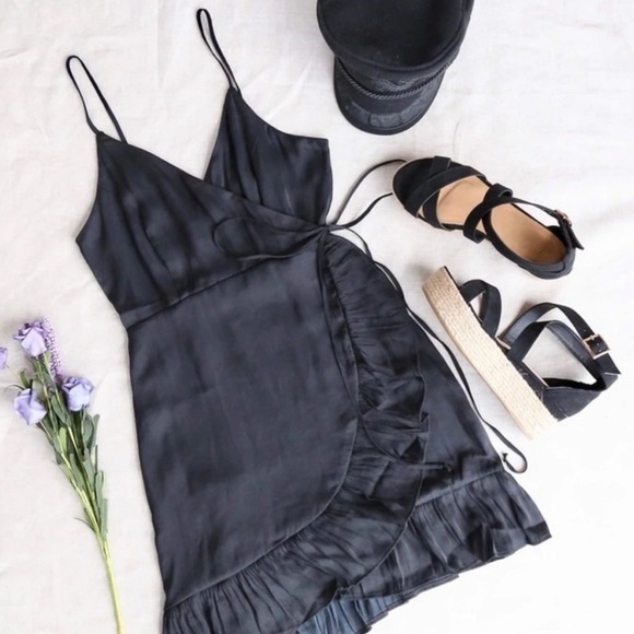 FP Intimately Black Ruffle Mini Dress - Picture 11 of 11